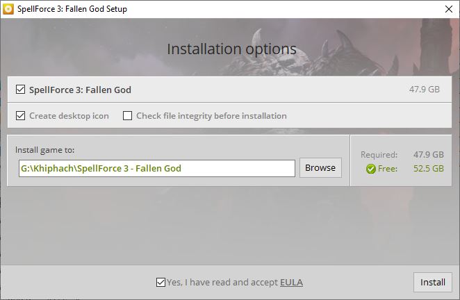 Hướng dẫn cài SpellForce 3 Fallen God Full