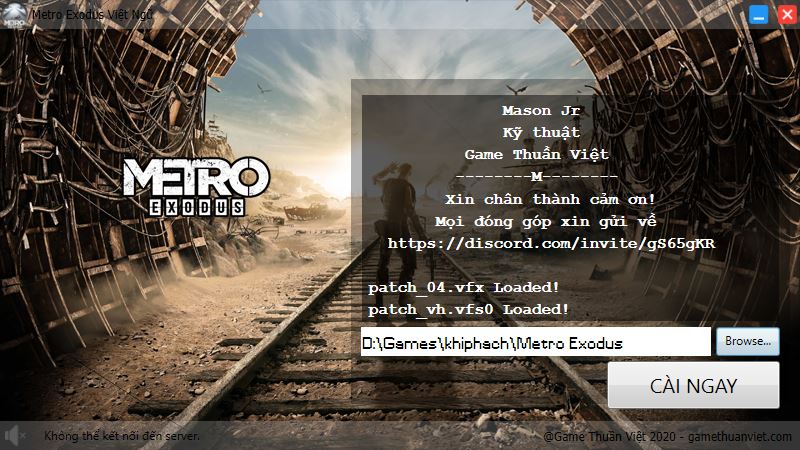 Cài bản Metro Exodus Việt Hóa